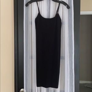 Black slip dress